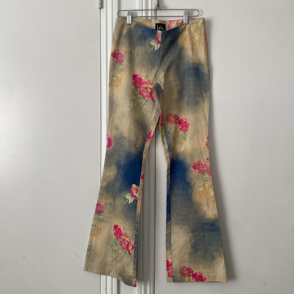 Vintage La Vore Rose Print Pants - Picture 13 of 15